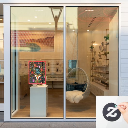 Renne de la paix sur Terre ! Autocollant pour fenê (Vitrine du magasin)