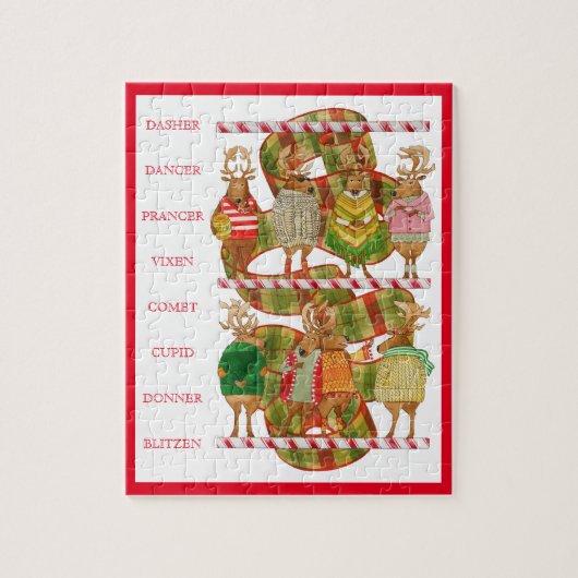 RENNE DU PÈRE NOËL Puzzle 8x10 (Vertical)