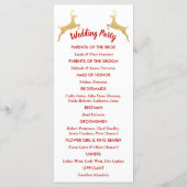 Renne en Or | Noël | Programme de Mariage (Dos)