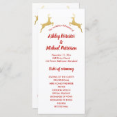 Renne en Or | Noël | Programme de Mariage (Devant / Derrière)