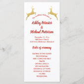 Renne en Or | Noël | Programme de Mariage (Devant)