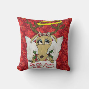 Renne Tis The Season to Be Vegan Coussin Ange