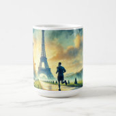 Rennen in Parijs Frankrijk Eiffeltoren Koffiemok (Center)