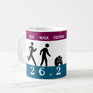Rennen. Loop. Wanhoop. Koffiemok