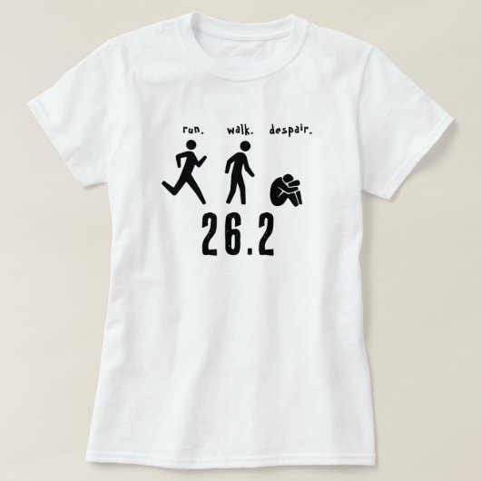 Rennen. Loop. Wanhoop. T-shirt (Design voorkant)