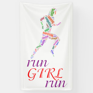 Rennen meisje, rennen spandoek
