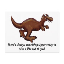 rennend dinosaurus-Briefkaart