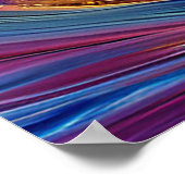 Rennend Paard met Gouden Golvende Manen Poster (Hoek)