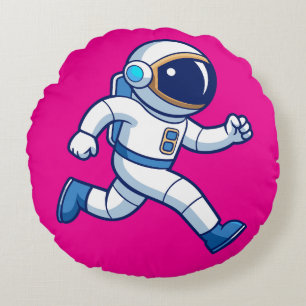 Rennende astronaut ronde kussen