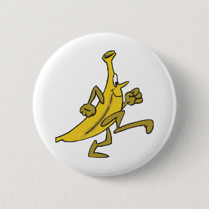 rennende banaan ronde button 5,7 cm