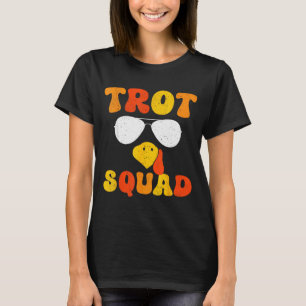 Rennende Kalkoen Sungles Drafploeg Thanksgiving T-shirt