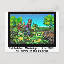Rennende Stierkikkers Grappige Cadeaus/Verzamelobj Briefkaart
