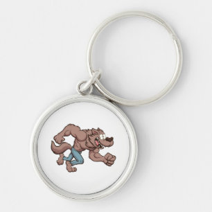 Rennende weerwolf sleutelhanger