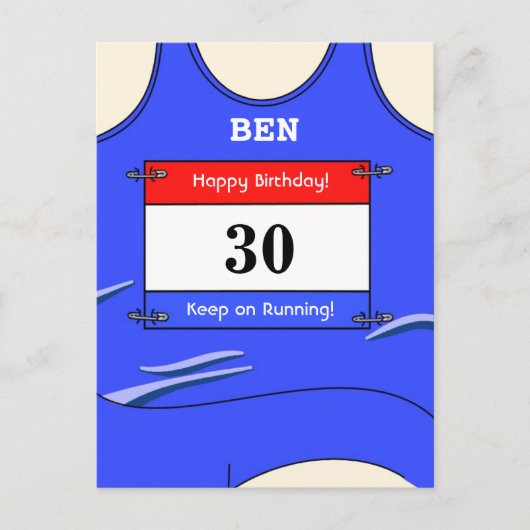 Renner Blauw Briefkaart (Voorkant)