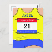 Renner Geel Briefkaart (Voorkant / Achterkant)