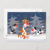 Rennes dans la carte postale de neige (Devant / Derrière)