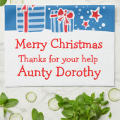 Rennes de Noël ajouter un message serviette de cui (Plié)