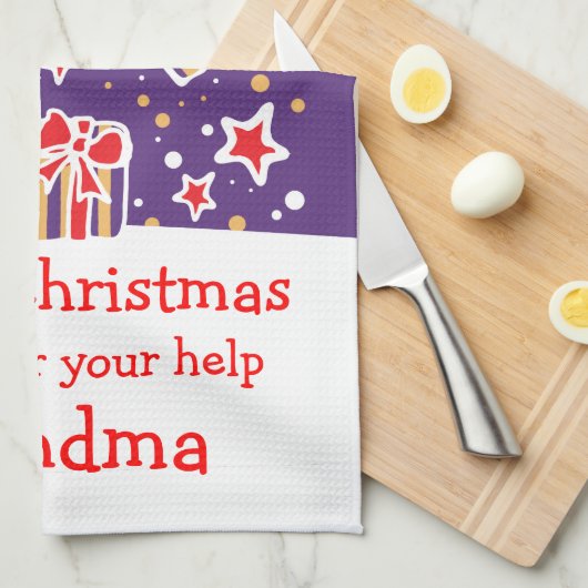 Rennes de Noël ajouter un message serviette de cui (Quart Plié)