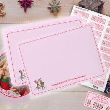 Rennes de Noël drôles Enveloppe Rose