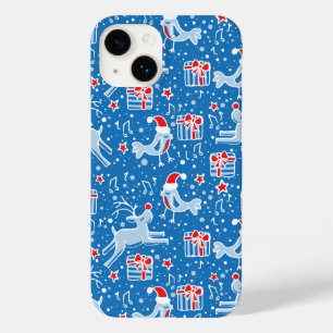 Rennes de Noël et chanteur coque d'oiseaux