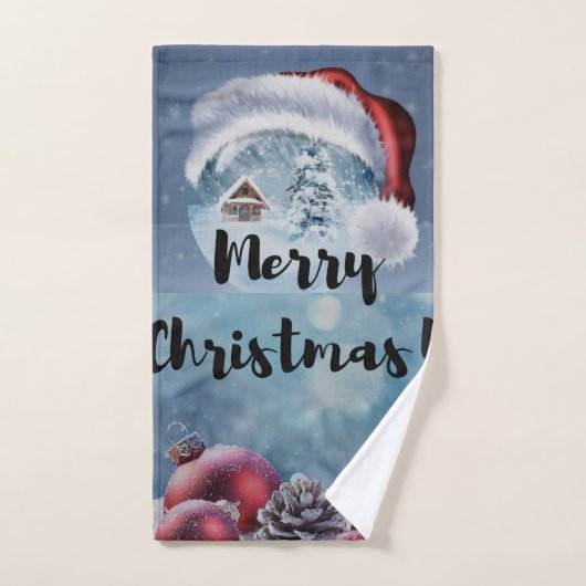 Rennes de Noël modernes drôles et mignonnes (Serviette à main)
