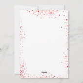 Rennes de Noël rouge blanc amusant invitation (Dos)