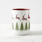 Rennes et pins festivals Mug de Noël (Centre)