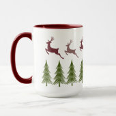 Rennes et pins festivals Mug de Noël (Gauche)