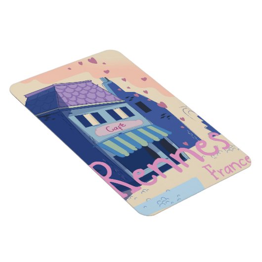 Rennes France  cartoon Magneet (Rechterzijde)