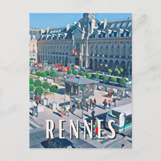 Rennes Photo Vintage Briefkaart (Voorkant)