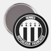 Rennes Round Emblem Magneet (Voorkant / Achterkant)