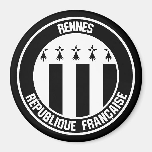 Rennes Round Emblem Magneet (Voorkant)