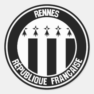 Rennes Round Emblem Ronde Sticker