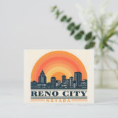 Reno City Nevada skyline Briefkaart (Staand voorkant)