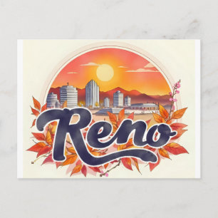 Reno City Nevada skyline Briefkaart