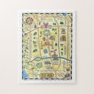 Reno Handgetekende Map Puzzle Legpuzzel