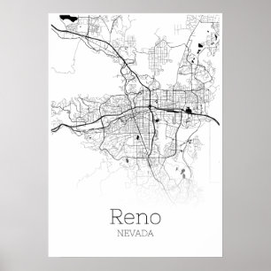 Reno Map - Nevada - City Map Poster