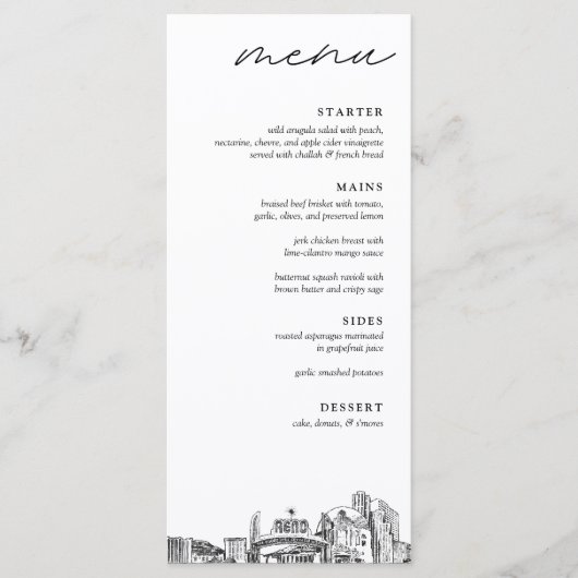Reno Mariage Dinner Menu (Devant)