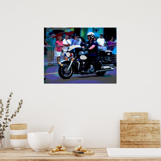 Reno Motorcycle Policeman Poster (Keuken)
