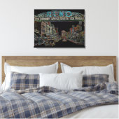 RENO NEVADA  COLORFUL Neon Art Canvas Afdruk (Insitu (Slaapkamer))