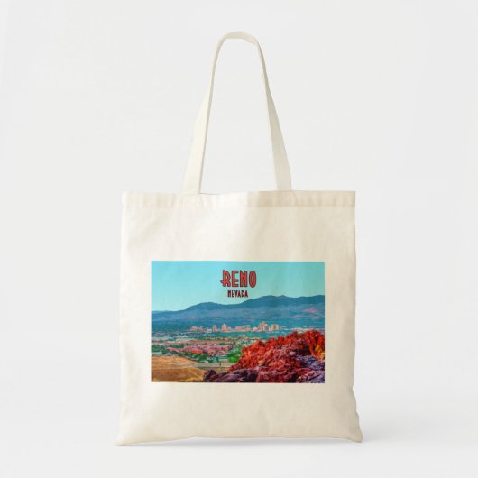 Reno Nevada Downtown Vintage Tote Bag (Voorkant)