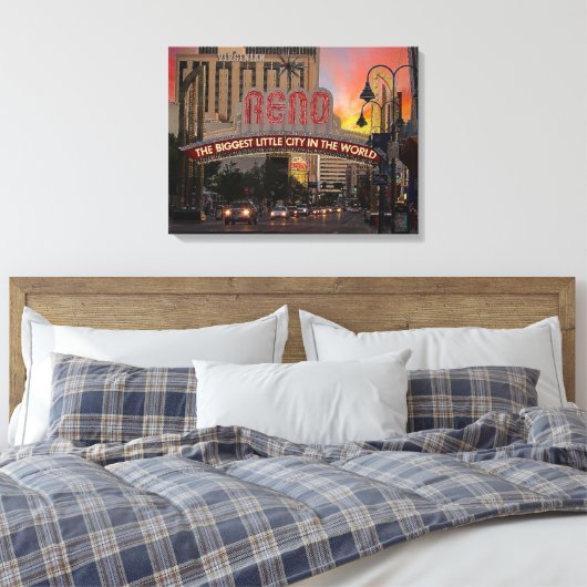 Reno, Nevada, Impressionisme Style Canvas Afdrukke (Insitu (Slaapkamer))