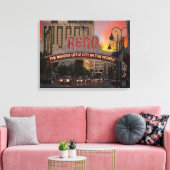 Reno, Nevada, Impressionisme Style Canvas Afdrukke (Insitu (Woonkamer))
