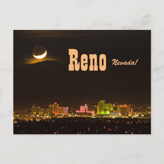 Reno Nevada New Moon Briefkaart (Voorkant)