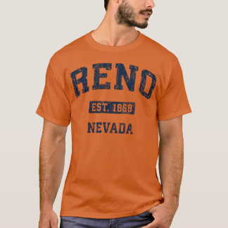 Reno Nevada Nv Vintage Atletisch Sportontwerp vint T-shirt