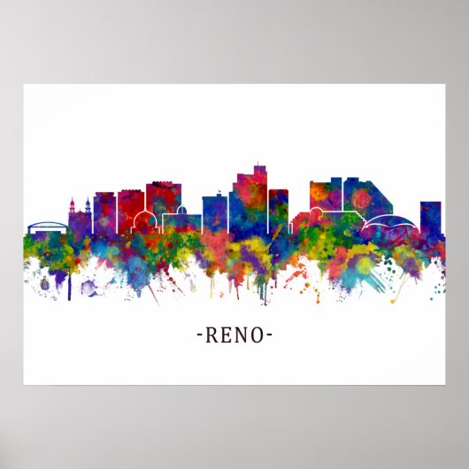 Reno Nevada Skyline Poster (Voorkant)