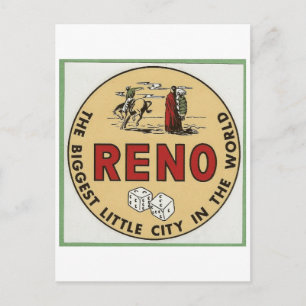 RENO NEVADA TRAVEL BRIEFKAART
