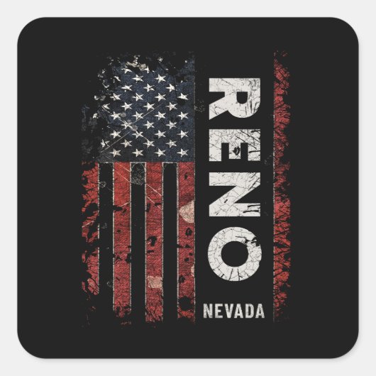 Reno Nevada Vierkante Sticker (Voorkant)