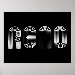 Reno Sign White Poster