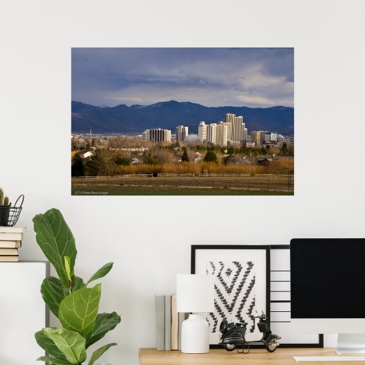 Reno Skyline Poster (Thuiskantoor)